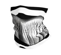 Cache-Cou Lips Printed in Black and White Stripes Cache Cou Elastique Balaclava Bandana Tubulaire Ultra-Douce Echarpe Gaiter pour Yoga Course À Pied Vélo 25X50 Cm