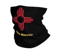 Cache-Cou Logo du Drapeau du Nouveau-Mexique Tour De Cou Élastique Bandana Tubulaire Multi-Usage Cache Cou Elastique pour Vélo Moto Yoga 25X50 CM