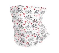Cache-Cou Love Bicycle Print Bandana Tubulaire Respirant Écharpe Demi-Visage Multi-Usage Tour De Cou pour Vélo Moto Randonnée 25X50 Cm