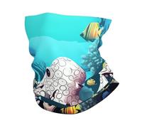 Cache-Cou Marine Life Cache Cou Elastique Balaclava Tour De Cou Élastique Écharpe Demi-Visage pour Randonnée Moto Vélo 25X50 Cm