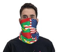 Cache Cou Mauritanie Les Mauritaniens Et Le Drapeau Américain Amitié des États-Unis Tour De Cou Multi-Usage Neck Warmer Anti-UV Écharpe pour Course À Pied Cyclisme Escalade