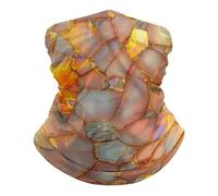 Cache-Cou Minéral Fissuré Abstrait Or Fondu Écharpe Tube Séchage Rapide Écharpe Demi-Visage Anti-UV Bandeau Magique, pour Cyclisme, Vélo, Extérieur, Jogging, 26x30cm