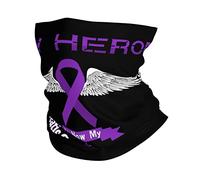 Cache Cou Mon Héros Est Maintenant Mon Ange Sensibilisation Au Cancer du Pancréas Bandana Respirant Écharpe Elastique Tour De Cou pour Jogging Cyclisme Vélo