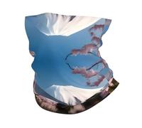 Cache-Cou Mont Au Début du Printemps Tour De Cou Respirant Echarpe Gaiter Multi-Usage Cache Cou Elastique pour Yoga Vélo Course À Pied 25X50 Cm