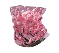 Cache-cou motif arbre à fleurs roses UPF 50+ - Écharpe rafraîchissante - Protection solaire UV - Masque de cyclisme - Bandana de randonnée respirant pour homme et femme