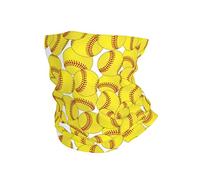 Cache-Cou Motif De Balle Molle Jaune Chapeaux Anti-UV Écharpe Demi-Visage Séchage Rapide Bande De Cheveux, pour Ski, Adulte, Course À Pied, Femme, 26x30cm
