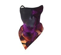 Cache-Cou Motif De Dragon Violet De l'enfer Écharpe Tube Multi-Usage Bande De Cheveux Anti-UV Écharpe Demi-Visage, pour Moto, Cyclisme, Jogging, Yoga, 24x51cm