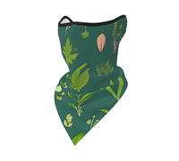 Cache-Cou Motif De Fleurs Et De Plantes Écharpe Tube Respirant Bandeaux Multi-Usage Tube Bandeaux, pour Extérieur, Moto, Ski, Sports, 24x51cm