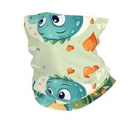 Cache-Cou Motif De Petit Dinosaure dans l'herbe Verte Chapeaux Séchage Rapide Protection du Visage Étanche À La Poussière Bandana, pour Moto, Course À Pied, Sports, Extérieur, 26x30cm