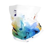 Cache Cou Motif Musical Coloré Écharpe Respirant Couvre-Chef Multifonction Décoration Faciale pour Randonnée Extérieur Cyclisme
