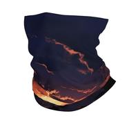 Cache-cou motif paysage crépusculaire UPF 50+ - Protection solaire UV - Masque de cyclisme - Bandana respirant pour la randonnée - Pour homme et femme