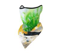 Cache-Cou Motif Relaxant Petit Poisson Bandeau Magique Élastique Protection du Visage Multifonctionnel Décoration Faciale, pour Cyclisme, Randonnée, Ski, Sports, 24x51cm
