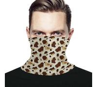 Cache-Cou Motif Vache Marron Chapeaux Demi-Visage Imprimé Écharpe Tube Séchage Rapide Protection du Visage, pour Adulte, Femme, Sports, Extérieur, 26x30cm