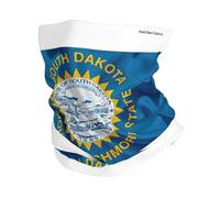 Cache-cou multi-usage avec drapeau du Dakota du Sud, imprimé carte du drapeau du Dakota du Sud, masque d'été pour le travail, la course à pied, le sport