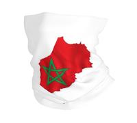 Cache-cou multi-usage avec drapeau du Maroc imprimé carte du Maroc pour homme et femme, masque d'été pour le travail, la course à pied, le sport