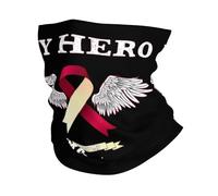 Cache-Cou My Hero is Now My Angel Head & Neck Cancers Awareness Cache Cou Elastique Multi-Usage Echarpe Gaiter Ultra-Douce Tour De Cou pour Vélo Moto Yoga 25X50 Cm