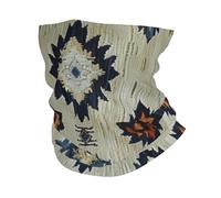 Cache-Cou Native American Tribal South Western Style Vintage White Echarpe Gaiter Multi-Usage Écharpe Demi-Visage Respirant Bandana Tubulaire pour Moto Vélo Course À Pied 25X50 Cm