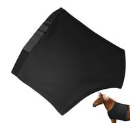 Cache-cou noir pour cheval - Gilet de protection léger avec coussinets respirants, bavoirs de protection anti-friction pour hanches ou poitrine du cheval, équipement confortable pour un usage