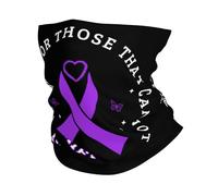 Cache-Cou N'Oubliez Pas Le Ruban Alzheimer pour Ceux Qui Ne Le Peuvent Pas Tour De Cou Respirant Bandana Tubulaire Balaclava Echarpe Gaiter pour Randonnée Vélo Moto 25X50 Cm