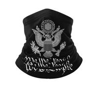 Cache Cou Nous, Le Peuple, Armoiries De L'Aigle Américain, Préambule De La Constitution Américaine Décoration Faciale Durable Écharpe Anti-UV Balaclava pour Adulte Jogging Randonnée 25X50CM