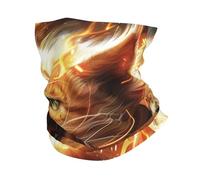 Cache-Cou Oranges Cat Angry Fire Fantasies Art Cool Bandana Tubulaire Balaclava Écharpe Demi-Visage Respirant Cache Cou Elastique pour Randonnée Moto Vélo 25X50 Cm