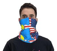 Cache Cou Palaos, Peuple des Palaos Et Drapeau Américain, Amitié avec Les États-Unis Écharpe Personnalisé Neck Warmer Élastique Cache-Col pour Motorcycle Jogging Vélo