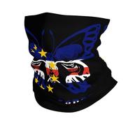 Cache-Cou Papillon Drapeau du Cap-Vert Balaclava Echarpe Gaiter Multi-Usage Écharpe Demi-Visage pour Moto Course À Pied Vélo 25X50 Cm