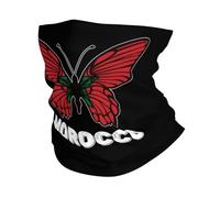 Cache Cou Papillon Drapeau du Maroc Écharpe Élastique Tour De Cou Anti-UV Bandana pour Vélo Course À Pied Jogging