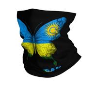 Cache Cou Papillon du Drapeau Rwandais Tour De Cou Toutes Saisons Neck Warmer Vent Poussière Preuve Écharpe pour Extérieur Randonnée Motorcycle