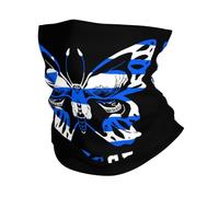 Cache-Cou Papillon Grec Drapeau De La Grèce Balaclava Tour De Cou Ultra-Douce Cache Cou Elastique pour Vélo Moto Yoga 25X50 Cm