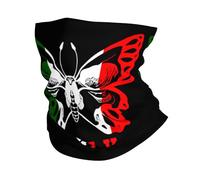 Cache-Cou Papillon Italie Drapeau Italien Balaclava Cache Cou Elastique Respirant Tour De Cou pour Vélo Moto Course À Pied 25X50 Cm