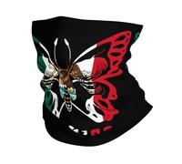 Cache-Cou Papillon Mexique Drapeau Mexicain Balaclava Cache Cou Elastique Respirant Tour De Cou pour Course À Pied Vélo Moto 25X50 Cm