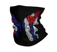 Cache Cou Papillon Représentant Un Mélange De Drapeaux Haïtiens Et Cubains Balaclava Antidérapant Écharpe Durable Couvre-Chef pour Cyclisme Jogging Randonnée 25X50Cm