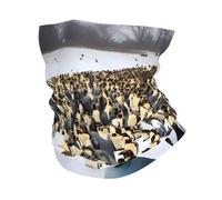 Cache-Cou Penguins in The Snow Print Bandana Tubulaire Multi-Usage Écharpe Demi-Visage Élastique Tour De Cou pour Course À Pied Randonnée Vélo 25X50 Cm