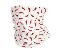 Cache-Cou Piment Rouge Echarpe Gaiter Élastique Écharpe Demi-Visage Respirant Cache Cou Elastique pour Vélo Randonnée Moto 25X50 Cm