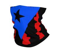Cache-Cou Porto Rico Et Son Drapeau Amusant Tour De Cou Respirant Cache Cou Elastique Balaclava pour Course À Pied Vélo 25X50 Cm