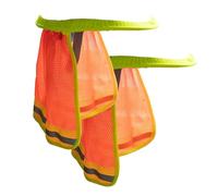 Cache-Cou pour Casque De Chantier - 2 Pièces | Rabat Réfléchissant Anti-UV, Drap De Sécurité Haute Visibilité pour Chantier, Protège-Cou pour Travaux Extérieurs, Housse De Protection Thermique