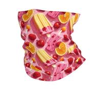 Cache-cou pour homme et femme - Foulard imprimé sucettes glacées roses - Cagoule pour le visage et le cou - Bandana