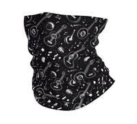 Cache-cou pour homme et femme - Imprimé musique de guitare dessiné à la main - Cagoule - Masque facial - Écharpe bandana