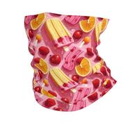Cache-cou pour homme et femme - Imprimé sucettes glacées roses - Cagoule - Masque facial - Écharpe bandana