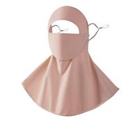 Cache-cou pour homme - Protection solaire - Anti-UV - Avec trou pour boire - Sangles d'oreilles réglables - Respirant - Pour le jardinage, le cyclisme, le tennis et l'agriculture, rose, Refer to