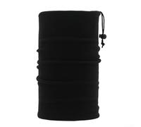 Cache-cou pour sports d'hiver, 25 x 30 cm, écharpe de cyclisme en polaire avec cordon de serrage, ajustement réglable, masque facial pour ski, randonnée et activités de plein air (noir)