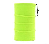 Cache-cou pour sports d'hiver, 25 x 30 cm, écharpe de cyclisme en polaire avec cordon de serrage, ajustement réglable, masque facial pour ski, randonnée et activités de plein air (vert fluo)