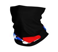 Cache-Cou Puerto Rican Flag Écharpe Demi-Visage Respirant Tour De Cou Balaclava Echarpe Gaiter pour Yoga Vélo Randonnée 25X50 Cm