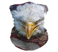 Cache-Cou Pygargue À Tête Blanche D'Amérique du Nord en Colère Écharpe Demi-Visage Respirant Echarpe Gaiter Balaclava Tour De Cou pour Randonnée Moto Vélo 25X50 CM