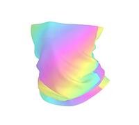 Cache-Cou Rayures Arc-en-Ciel Cache Cou Elastique Multi-Usage Tour De Cou Balaclava Écharpe Demi-Visage pour Randonnée Yoga Moto 25X50 CM