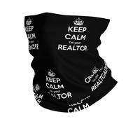 Cache-Cou Restez Calme, Je suis Votre Agent Immobilier Balaclava Écharpe Demi-Visage Respirant Tour De Cou pour Moto Yoga Randonnée 25X50 Cm