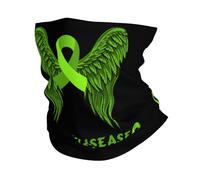 Cache-Cou Ruban De Sensibilisation À La Maladie De Lyme Écharpe Demi-Visage Ultra-Douce Echarpe Gaiter Élastique Bandana Tubulaire pour Course À Pied Vélo Randonnée 25X50 Cm