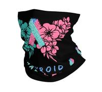 Cache-Cou Ruban De Sensibilisation À La Thyroïde Fleur Papillon Balaclava Bandana Tubulaire Respirant Echarpe Gaiter pour Moto Course À Pied Vélo 25X50 Cm