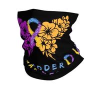 Cache-Cou Ruban De Sensibilisation À La Vessie Fleur Papillon Balaclava Tour De Cou Multi-Usage Echarpe Gaiter pour Moto Course À Pied Randonnée 25X50 Cm